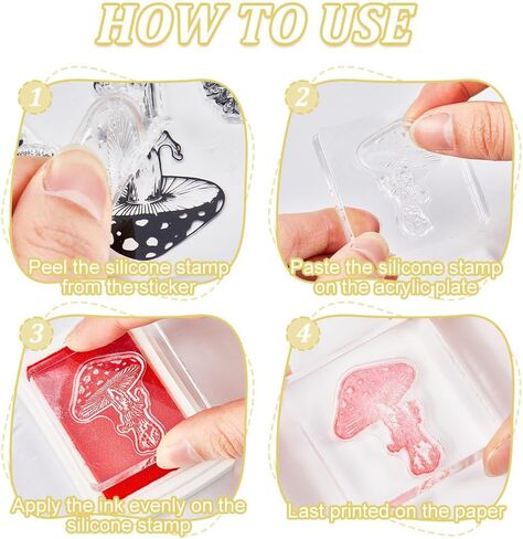 CRASPIRE 4 Styles Horse Clear Stamps Animal Word Reusable Background Postmark Retro Transparent Silicone Stamp Seals for Journaling Card Making Decor DIY Scrapbooking Supplies in Kuwait