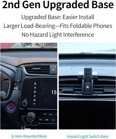 حامل هاتف السيارة الشحن اللاسلكي لـ Honda HR-V/CR-V/Hybrid 2023-2025 ملحقات 7/9 بوصة شاشة ثابتة ، 360 درجة. in Kuwait