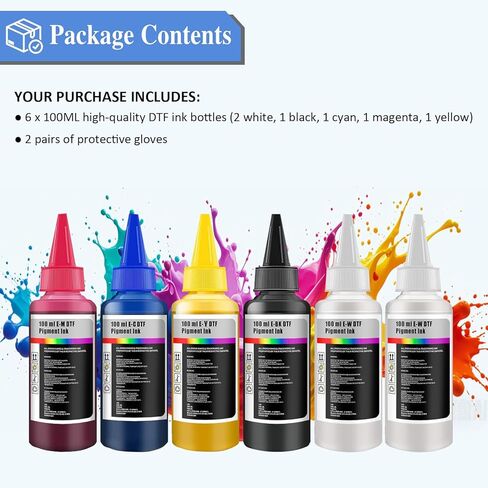 Premium DTF Ink 3000ML- DTF Transfer Ink for PET Film Refill for DTF Printers printhead R1390 XP600 L1800 L805 XP600 ET-8550 XP-15000 DX5 DX7 WF-4720, Heat Transfer Printing Direct to Film in Kuwait