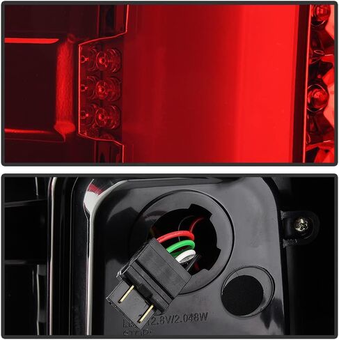 ACANII - For 2007-2013 Chevy Silverado 1500 2500 3500 Red Clear Sequentia Signal Full LED Tube Tail Lights Brake Lamps in Saudi Arabia
