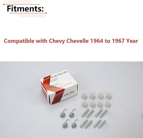 RLB-HILON Headlight Adjuster Kit Screws Nuts Springs Compatible with Chevy Chevelle 1964 1965 1966 1967 Year in Saudi Arabia