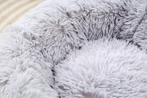 Cat Beds for Indoor Cat Dog Bed Dog Donut Bed Small Pet Bed Dog Calming Bed Warm Puppy Bed Cat Beds Baby Kitten Bed Fluffy Donut Bed Up to 7 Lbs Small Pet in Saudi Arabia
