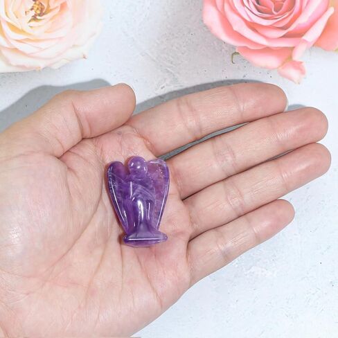 تمثال صلاة الصلاة الملاك الصغير ، بلورات الكوارتز الوردية الوردية وشجاع الحجارة ، تعاطف الملائكة من أجل فقدان واحد ، هدايا الحزن للنساء ، الهدية الروحية القائمة على الإيمان لراحة السرطان in Kuwait