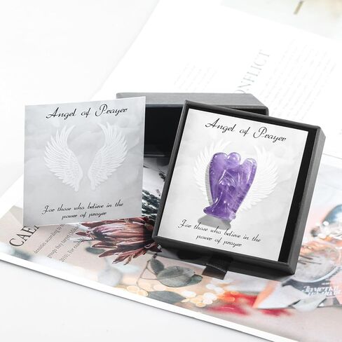 تمثال صلاة الصلاة الملاك الصغير ، بلورات الكوارتز الوردية الوردية وشجاع الحجارة ، تعاطف الملائكة من أجل فقدان واحد ، هدايا الحزن للنساء ، الهدية الروحية القائمة على الإيمان لراحة السرطان in Kuwait