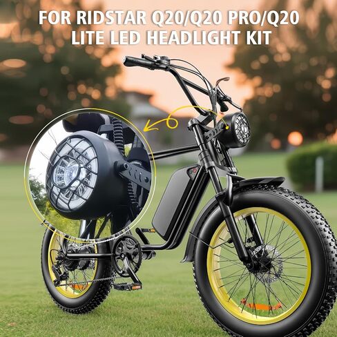 LED Headlight Kit For Super 73 S2, OUXI V8, 48V OEM 6000K Headlamp -3 Pin Connector-Waterproof Aluminum Alloy High Brightness Front Headlamp Bulbs Light ﻿ in Saudi Arabia