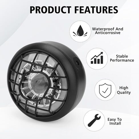 LED Headlight Kit For Super 73 S2, OUXI V8, 48V OEM 6000K Headlamp -3 Pin Connector-Waterproof Aluminum Alloy High Brightness Front Headlamp Bulbs Light ﻿ in Saudi Arabia