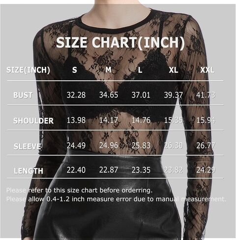 المرأة الطويلة الأكمام الشبكية شبكات مثيرة Crewneck انظر على الرغم من القمصان الدانتيل طبقات شباك السمك أقل in Kuwait