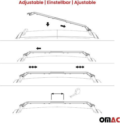 Omac Roof Rack Cross Bars Carrier for Kia Niro 2017-2022 Alu Gray 2x in Saudi Arabia