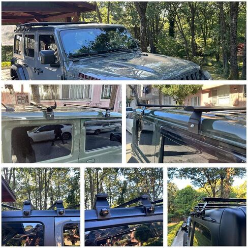 For Land Rover Discovery (Series II) 1998-2004 Roof Rack Cross Bars Rain Gutter Black in Saudi Arabia