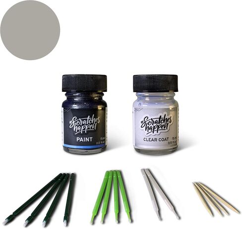 ScratchesHappen Exact-Match Touch Up Paint Kit - Santiago Silver (Y6S/YS) for Hyundai - Essential (Paint + Clear Coat) in Saudi Arabia