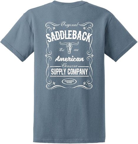 Saddleback Supply Men's Western Logo Heavyweight Tee in Regular, Big and Tall in Kuwait