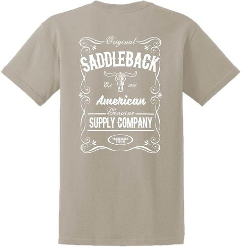 Saddleback Supply Men's Western Logo Heavyweight Tee in Regular, Big and Tall in Kuwait