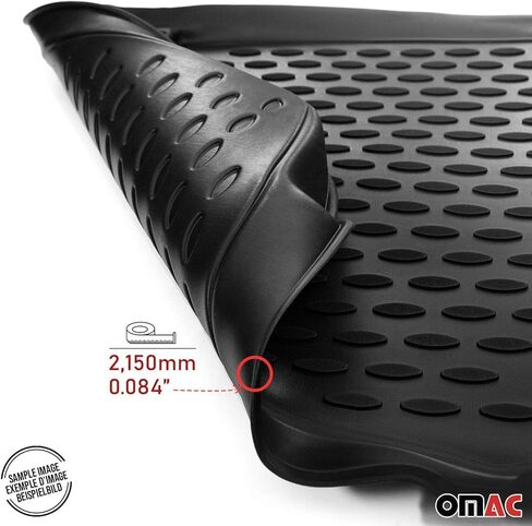 حصيرة أرضية Omac لـ VW Touareg 2004-2010 Car Car All Weather 3D Fit Fit Rubber Mat Haterpless Waterbless TPE Liners Laser Non-Slip (Black) in Kuwait