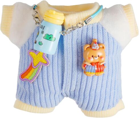 Clothes for Labubu, Accessories for Labubus, Clothes Set for Labubu Dolls, Adorable Chic 2 PCS Set Ornaments Jumpsuit for LABUBU Doll Accessories (No Doll) (Jumpsuit-Blue) in Kuwait