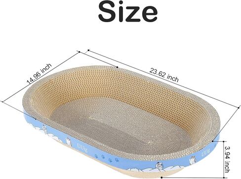 Cat Scratcher, Cardboard Cat Scratchers for Indoor Cats, 22.4 x 9.8 inches Cat Scratching Board, Ramp L Shape Cat Scratch Pad in Saudi Arabia