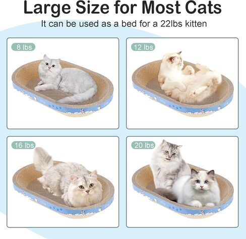 Cat Scratcher, Cardboard Cat Scratchers for Indoor Cats, 22.4 x 9.8 inches Cat Scratching Board, Ramp L Shape Cat Scratch Pad in Saudi Arabia