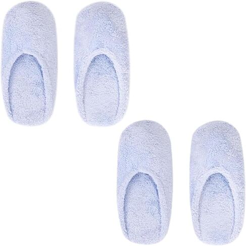 THIRSTY TOWELS Cloud 9 Turkish Spa Slippers, Cozy Plush Lounging Mules, Non-Slip, Washable 2-Pack, Holiday Gift, Stocking Stuffer in Saudi Arabia