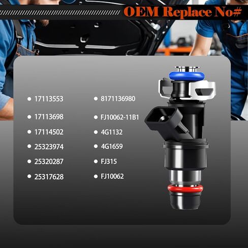 حقن الوقود 17113553 4 مجموعة ثقب من 8 متوافقة مع Avalanche 1500 2002-2004 ، لـ Express 1500 2003-2006 ، لـ GMC Envoy XL 2003-2004 ، لسافانا 1500 2003-2006 V8 4.8L/5.3L/6.0L 25317628 in Saudi Arabia