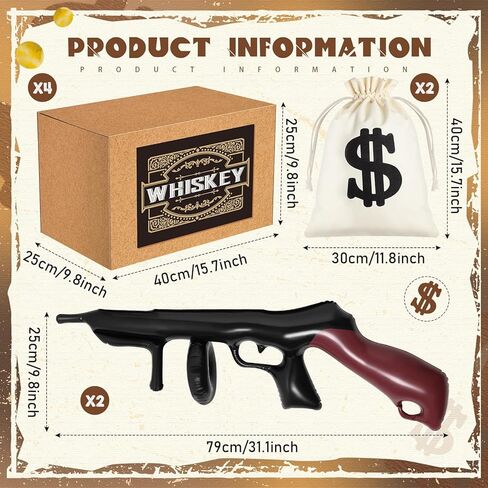 مجموعة الدعامة الأموال تشمل حقيبة مالية 2 PCS مع الرباط 2 PCS الدعائم بندقية قابلة للنفخ 4 PCS 15.7 '× 9.8' in Kuwait