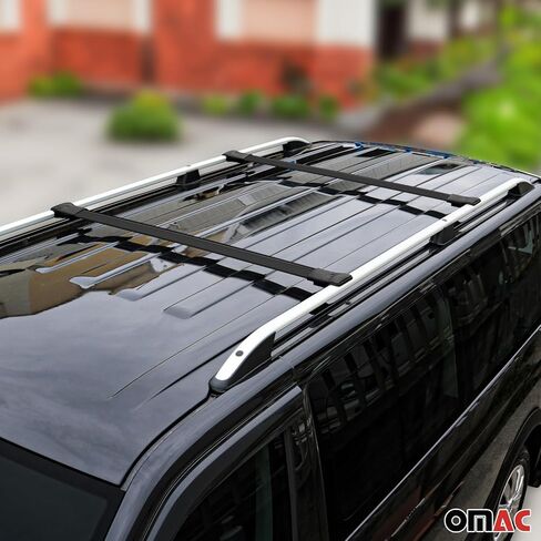 OMAC Roof Rack Cross Bars Luggage Carrier for VW Touareg 2011-2018 Black 2 Pcs Anti-Theft for Travel Kayak Canoe Surf Ski Snowboard Camping in Saudi Arabia