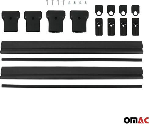 OMAC Roof Rack Cross Bars Luggage Carrier for VW Touareg 2011-2018 Black 2 Pcs Anti-Theft for Travel Kayak Canoe Surf Ski Snowboard Camping in Saudi Arabia