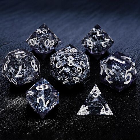 Dice Box with Polyhedral Dice - Ancient Egypt Resin Dice Set in Sarcophagus Case for Dungeons & Dragons, RPGs, and Collectors, DND Dice Set in Kuwait