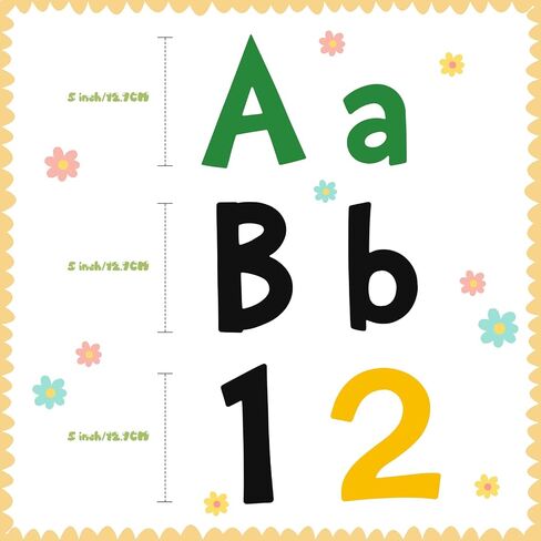 Tenare 134 Pieces 5 Inch Bulletin Board Letters Alphabet Numbers Letters Combo Set Letter Cutouts for Bulletin Board Display Home Decor(Glitter Rainbow Color) in Kuwait