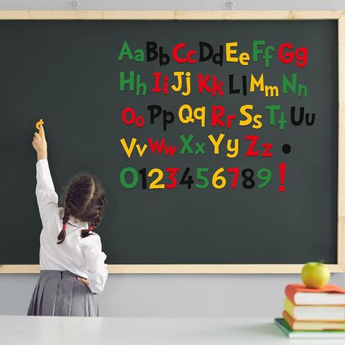 Tenare 134 Pieces 5 Inch Bulletin Board Letters Alphabet Numbers Letters Combo Set Letter Cutouts for Bulletin Board Display Home Decor(Glitter Rainbow Color) in Kuwait