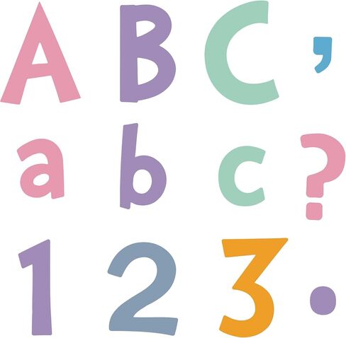 Tenare 134 Pieces 5 Inch Bulletin Board Letters Alphabet Numbers Letters Combo Set Letter Cutouts for Bulletin Board Display Home Decor(Glitter Rainbow Color) in Kuwait