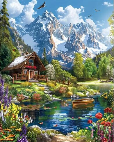 cviokrdu 4 Pack Framed Paint by Numbers Kit for Adults, Fruit Paint by Number for Beginners, DIY Easy Acrylic Oil Painting Kits on Canvas for Home Wall Decor (8x8inch) in Saudi Arabia