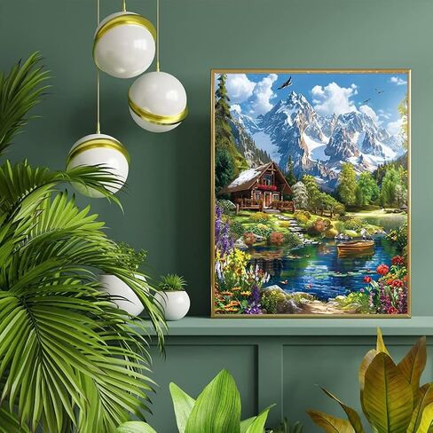 cviokrdu 4 Pack Framed Paint by Numbers Kit for Adults, Fruit Paint by Number for Beginners, DIY Easy Acrylic Oil Painting Kits on Canvas for Home Wall Decor (8x8inch) in Saudi Arabia