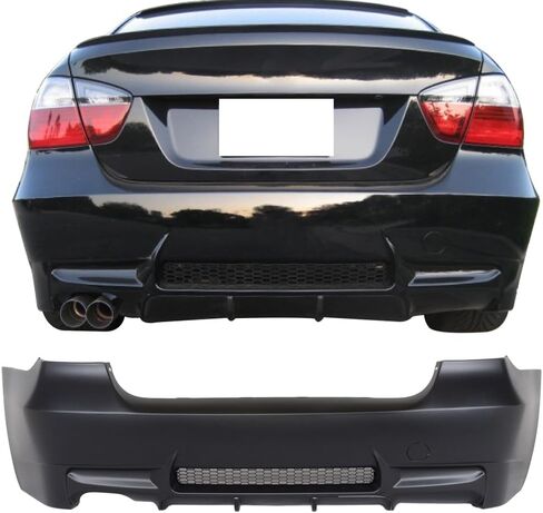 غطاء المصد الخلفي متوافق مع 2006-2011 BMW E90 ، 3-Series M3 نمط PP PP REAP PUMPER DOFFUSER Single Single By Ikon Motorsports ، 2007 2008 2010 2010 in Saudi Arabia