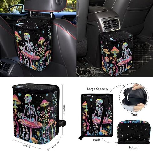 Bat Print 15Pcs Car Seat Covers Full Set High Back Bucket Seat Covers with Steering Wheel Cover Safety Belt Pads Inside Rearview Mirror Cover Car Air Vent Organizer, Purple in Saudi Arabia