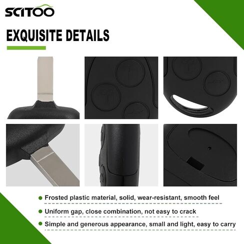 SCITOO 1 X Remote Head Key for Ford for Fiesta 2011-2017 KR55WK47899 in Saudi Arabia
