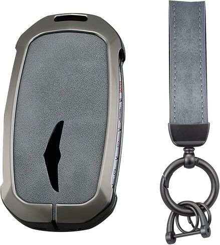 Zinc alloy Key Fob Cover with Keychain Key Case Shell Protection Fit for Genesis GV60 GV80 G70 G90 5/6/7/8 Buttons in Kuwait