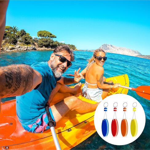 4Pack Boat Key سلسلة المفاتيح العائمة ، سلاسل المفاتيح العوامات الرياضية ، سلسلة مفاتيح الفولاذ المقاوم للصدأ الرغوية الملونة لصيد الأسماك وركوب الأمواج والإبحار والتجديف والرياضات المائية الأخرى in Saudi Arabia