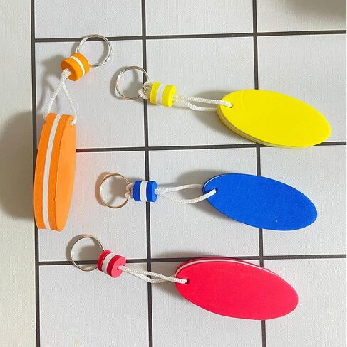 4Pack Boat Key سلسلة المفاتيح العائمة ، سلاسل المفاتيح العوامات الرياضية ، سلسلة مفاتيح الفولاذ المقاوم للصدأ الرغوية الملونة لصيد الأسماك وركوب الأمواج والإبحار والتجديف والرياضات المائية الأخرى in Saudi Arabia
