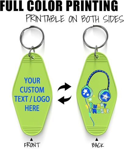 30 Custom Motel Hotel Keychains, Personalized Plastic Vintage Motel Key Chains with Your Photo/Text, Key Tag in Kuwait