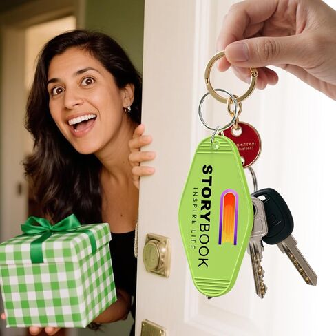 30 Custom Motel Hotel Keychains, Personalized Plastic Vintage Motel Key Chains with Your Photo/Text, Key Tag in Kuwait