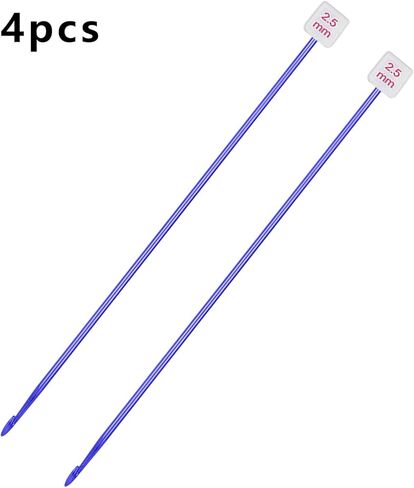 HEALEAYAR 5mm Tunisian Crochet Hooks Bulk, 27cm Extra Long Crochet Needles Aluminum Afghan Knitting Needles Tools for Beginners and Skills Class, Pack of 4 in Kuwait