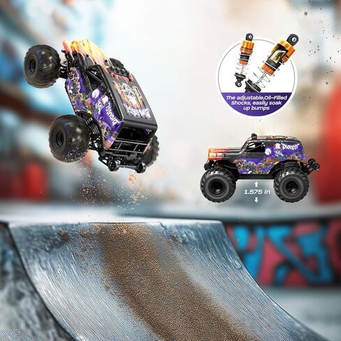 1/14 Brushless RC Cars for Adults, Max 42mph Oil Shock Absorber Electric 4WD High-Speed RC Car, Remote Control car for Adults RC Truck with Two 2S Lipo Batteries, Compatible with 3S Lipo in Kuwait
