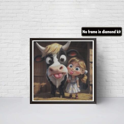 VAIIEYO 5D DIY Diamond Art Kits for Adults Cow, Diamond Painting Animal, Paint by Numbers Full Drill Round Rhinestone Craft Canvas for Home Wall Decor Gift 12x16 inch-36 in Kuwait