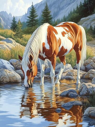 Bimkole 5D Diamond Art Kits for Adults Donkey, Full Drill DIY Rhinestone Embroidery Set Paint with Diamonds Art Animal by Number Kits Cross Stitch Home Wall Craft Decor 12x16 Inch in Kuwait