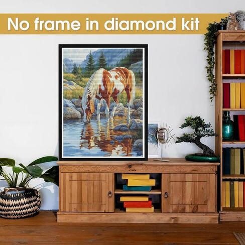 Bimkole 5D Diamond Art Kits for Adults Donkey, Full Drill DIY Rhinestone Embroidery Set Paint with Diamonds Art Animal by Number Kits Cross Stitch Home Wall Craft Decor 12x16 Inch in Kuwait