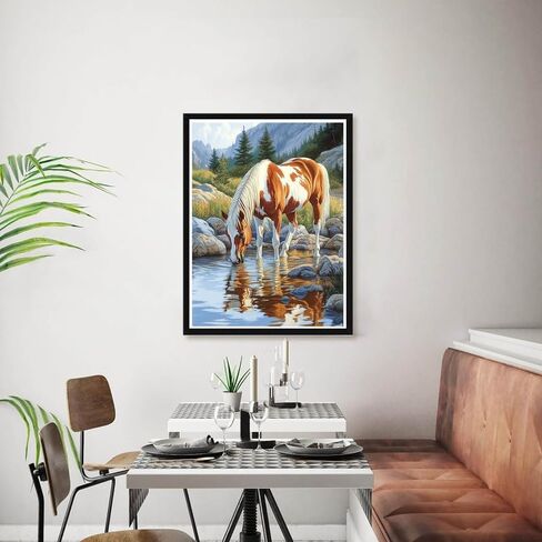 Bimkole 5D Diamond Art Kits for Adults Donkey, Full Drill DIY Rhinestone Embroidery Set Paint with Diamonds Art Animal by Number Kits Cross Stitch Home Wall Craft Decor 12x16 Inch in Kuwait