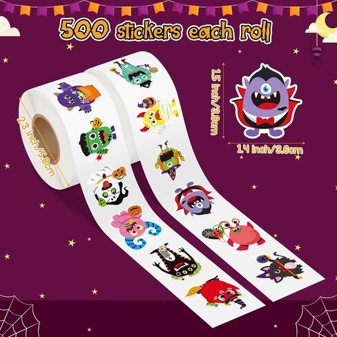 Haooryx Easter Kids' Sticker Rolls - 1000pcs 16 Design Easter Drawing Self-Adhesive Sticker Roll Giftwrap Cute Cartoon Love Hope Jesus He Is Risen Happy Spring Sunday School Gift Wraping Greeting Card in Saudi Arabia