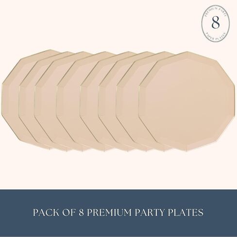 Sprinkles & Smiles Large Rainbow Paper Plates | Disposable Plates for Holiday, Christmas, Birthday, Pride Event | Eco - Friendly Dinner Plates, Multicolor, Pack of 8, 10.5" D in Kuwait