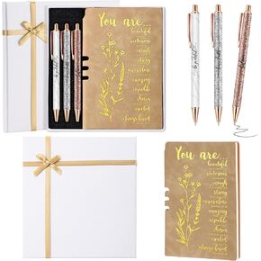 5 Pcs Mother's Day Gifts for Church Christian Religious Gifts for Women Men A6 Bible Leather Notebook 3 Verse Pens with Box Prayer Journal Bible Study Supplies(Purple) in Kuwait