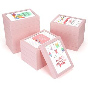 60 Pcs Greeting Card Storage Box,5.39 x 7.36 x 1 Inch Greeting Card Boxes Kraft Paper Box with PVC Transparent Window Bulk Frame Photo Storage Case (Kraft, 5.39 x 7.36 x 1 Inch) in Kuwait