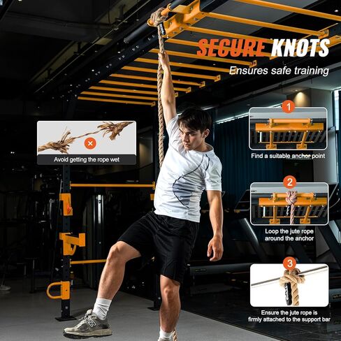 VEVOR Gym Climbing Rope, 1" Diameter Mutiple Length Gym Fitness Training Rope, Adult Training Rope, DIY Decorations for Home & Pets in Saudi Arabia